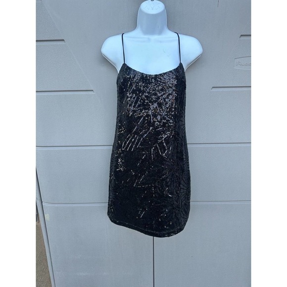 Dress The Population Cosmopolitan Kimberly Sleeveless Sequin Shift Dress Size S - Picture 4 of 11